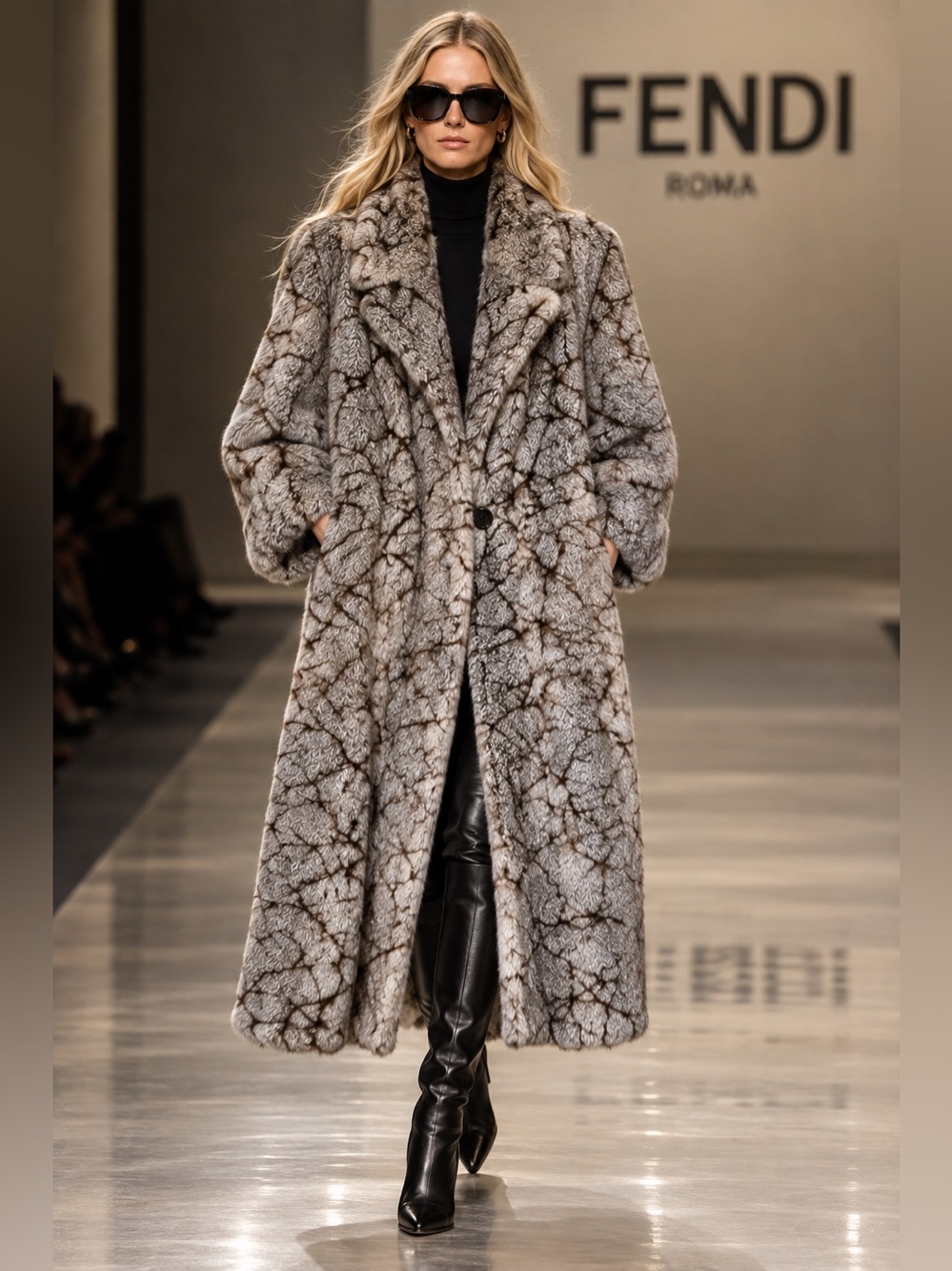 Rare Vintage Fendi Alta Moda Pronta Fur Coat — 1986 Karl Lagerfeld Era